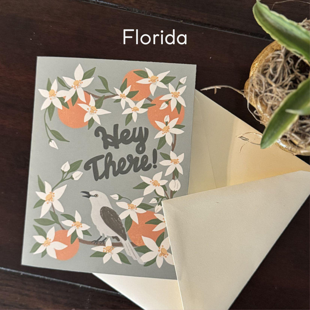 Florida Coastal Orange Blossom Greeting Card