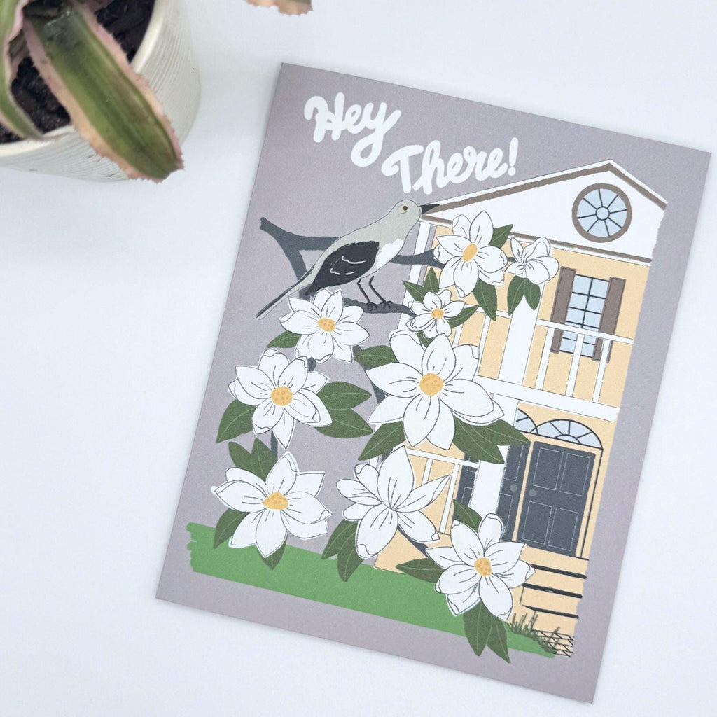 Mississippi State Flower & Bird Greeting Card — Southern Belle · Magnolia & Mockingbird
