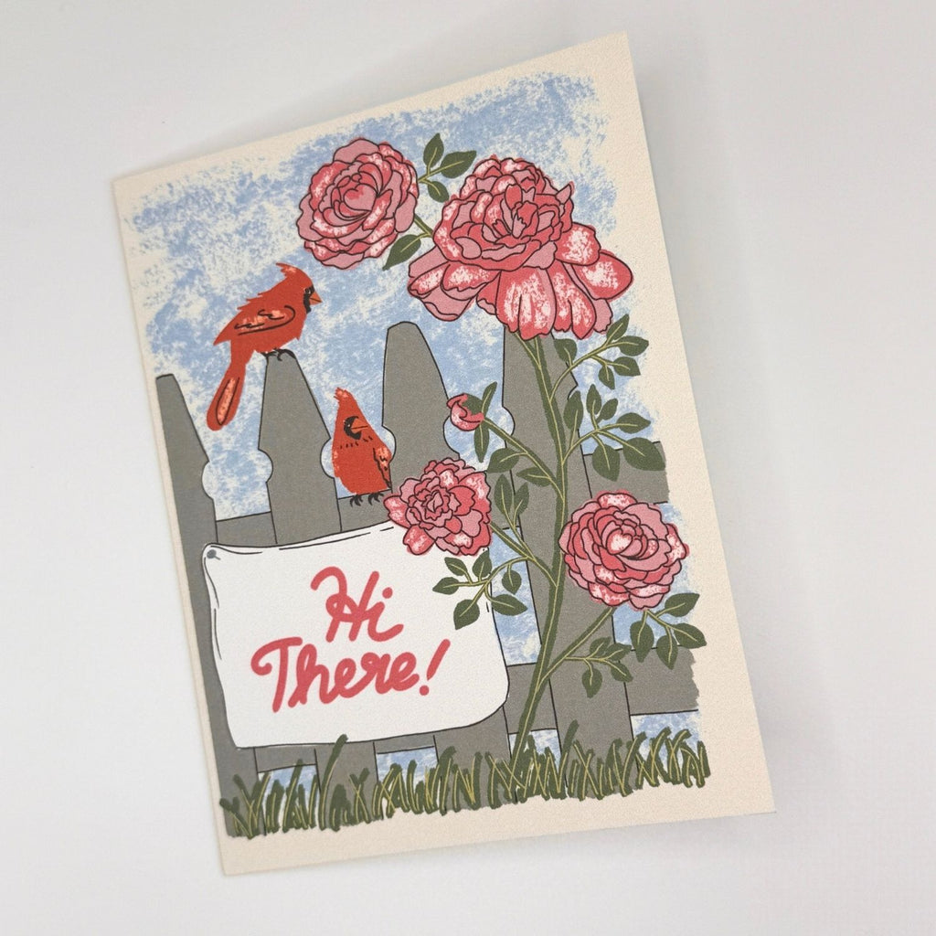 Indiana Peony & Cardinal State Note Card