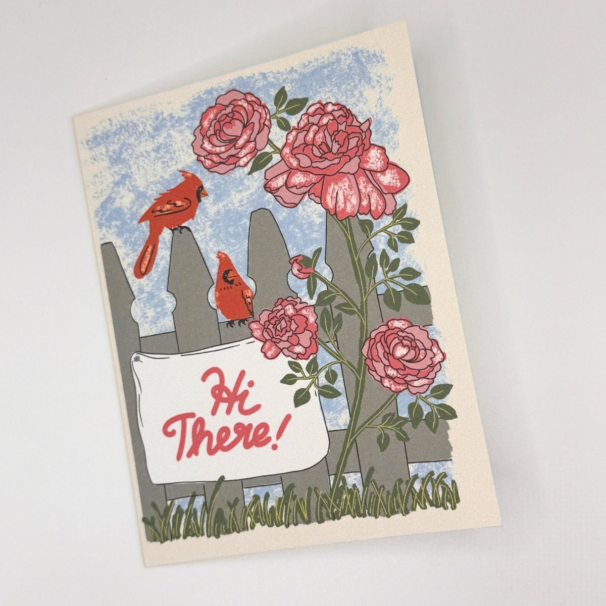 Indiana Peony & Cardinal State Note Card