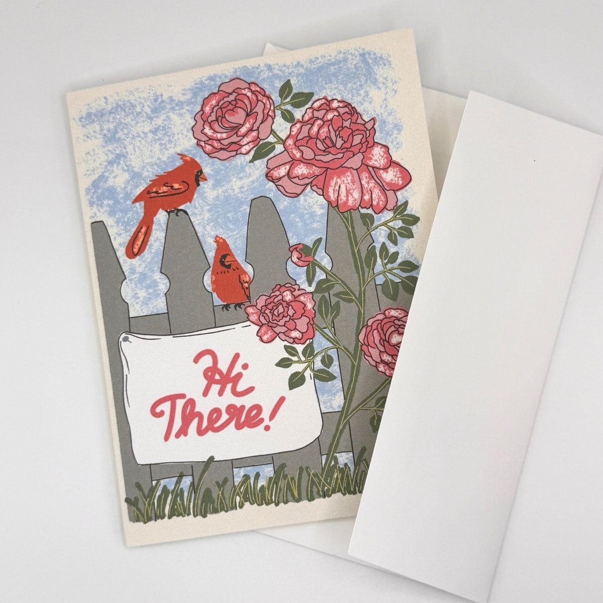 Indiana Peony & Cardinal State Note Card