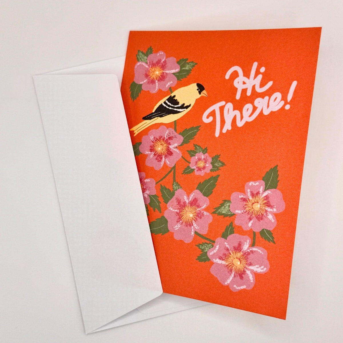 Iowa WIld Rose and Gold Finch Blank Note Cards