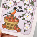 Michigan State Flower & Bird Greeting Card