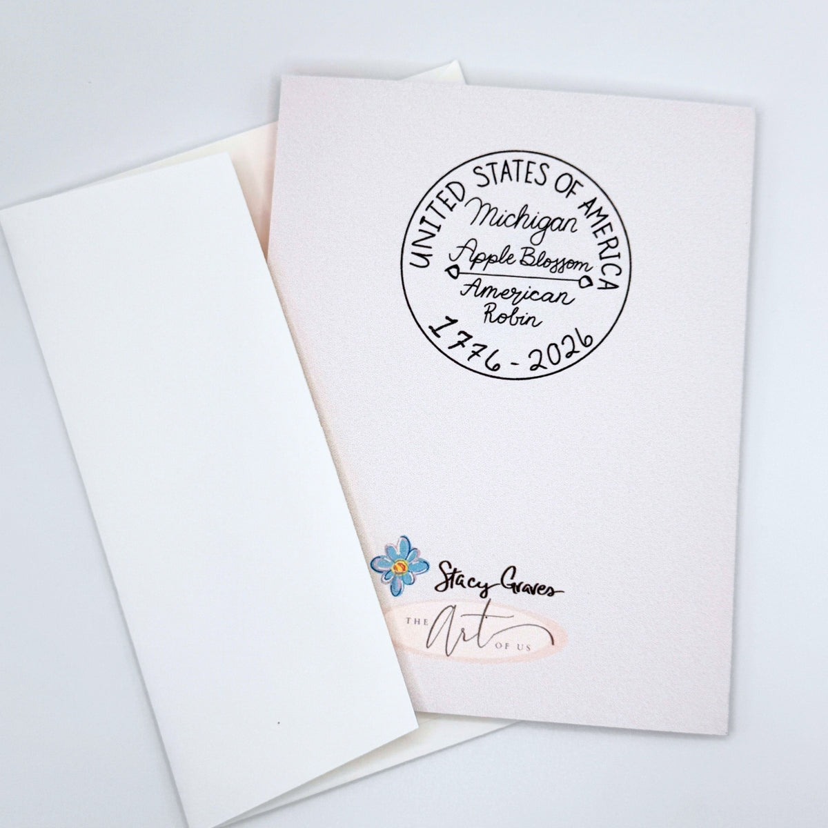 Michigan State Flower & Bird Greeting Card