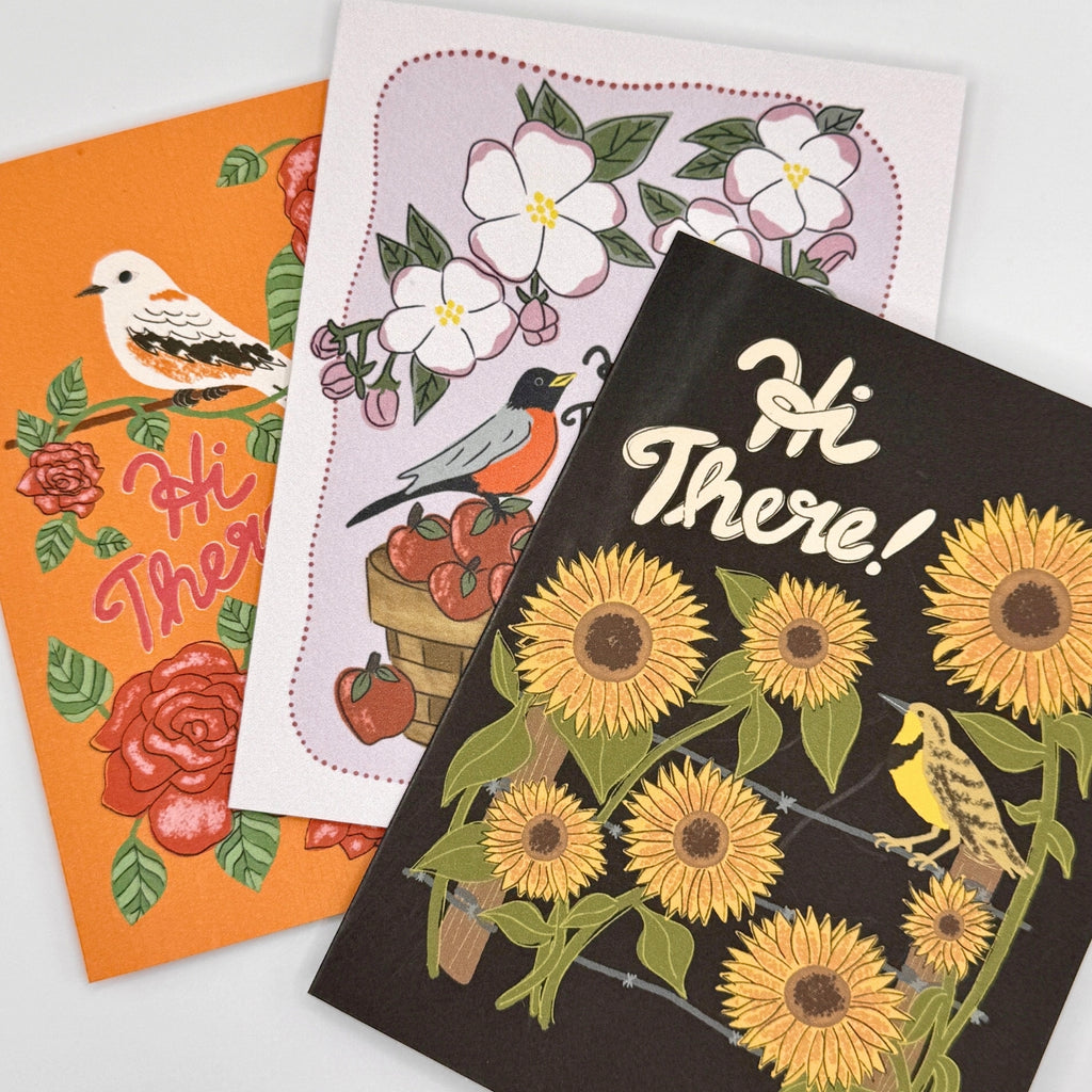 Michigan State Flower & Bird Greeting Card