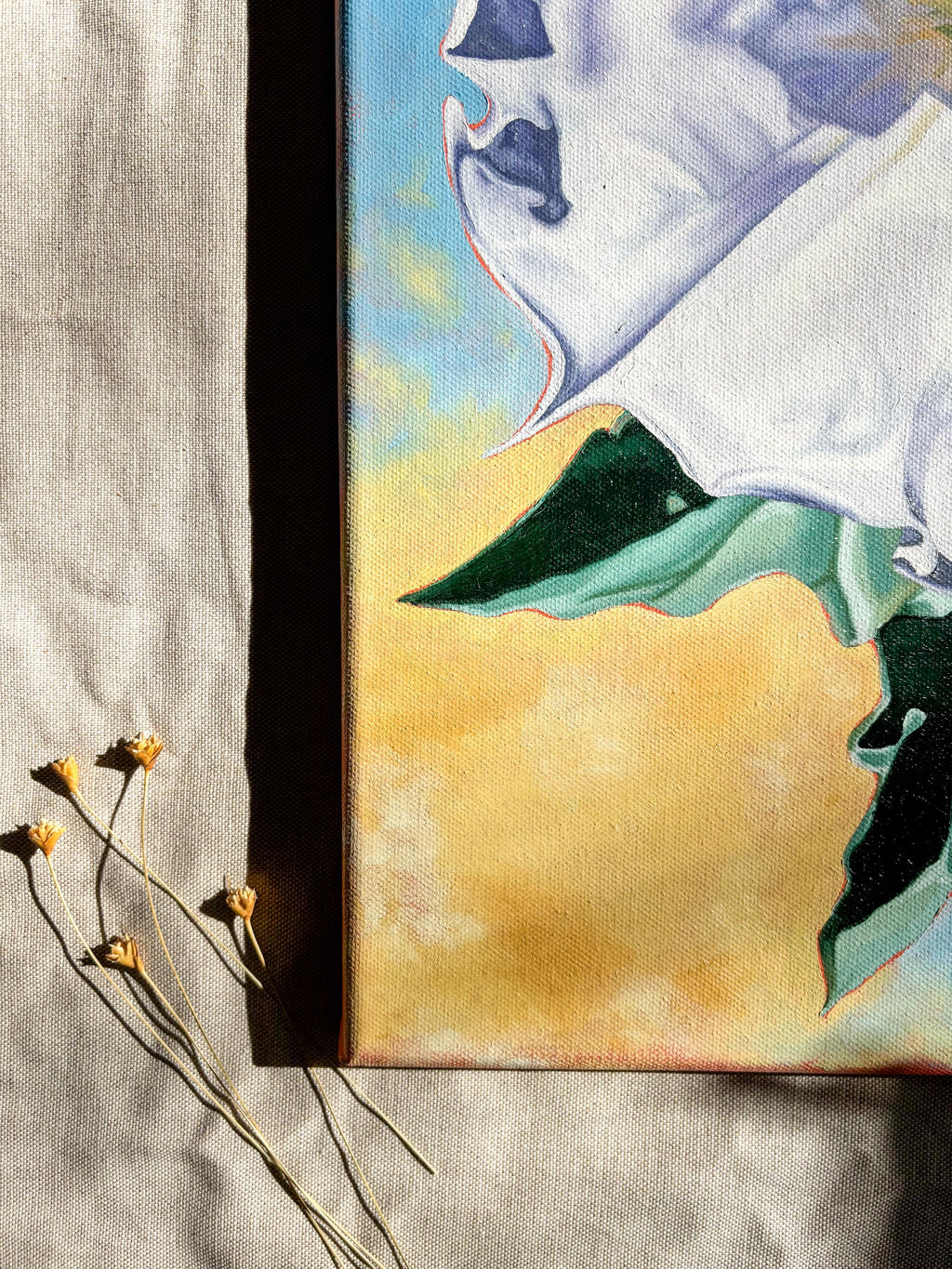 Original Sacred Datura Painting — Oil On Canvas (11x16)
