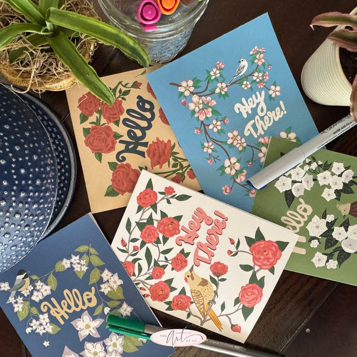 Northeast States Flower & Bird Card Collection — 12-Card Set