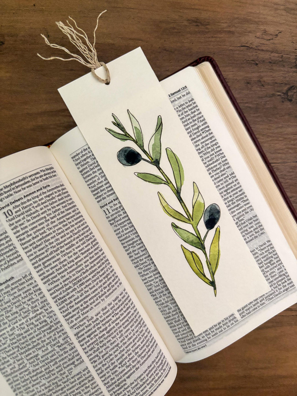 Hand-Painted Botanical Watercolor Bookmarks — Set of 3