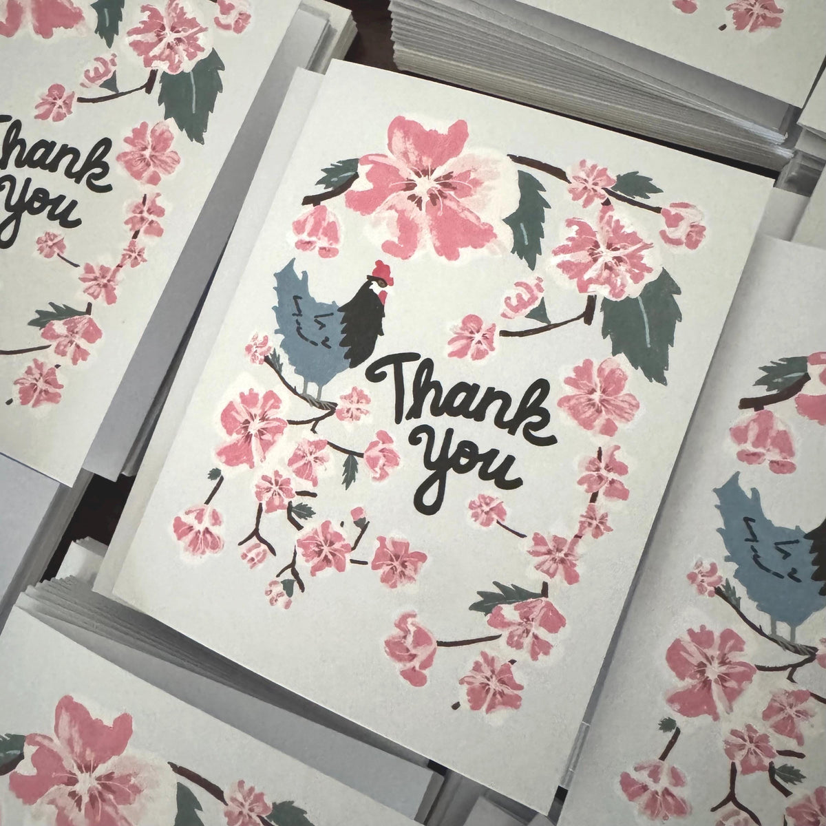 Delaware Blank Cards — Peach Blossom & Blue Hen (5 Pack)
