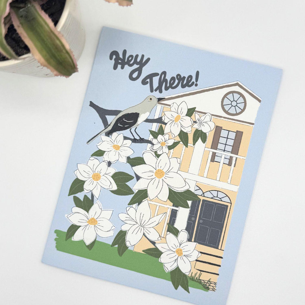 Mississippi State Flower & Bird Greeting Card — Southern Belle · Magnolia & Mockingbird