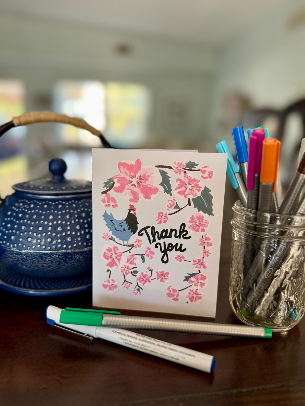 Delaware Blank Cards — Peach Blossom & Blue Hen (5 Pack)
