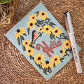 Maryland State Flower & Bird Greeting Card — Farmhouse Floral · Black-Eyed Susan & Baltimore Oriole