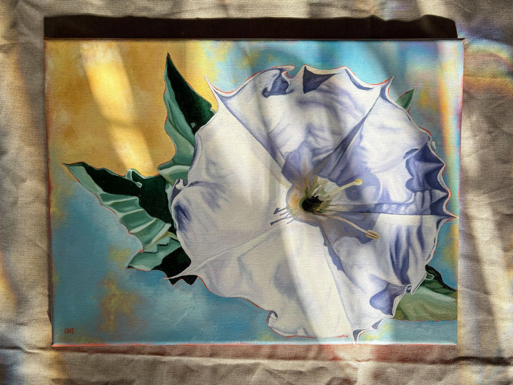 Original Sacred Datura Painting — Oil On Canvas (11x16)