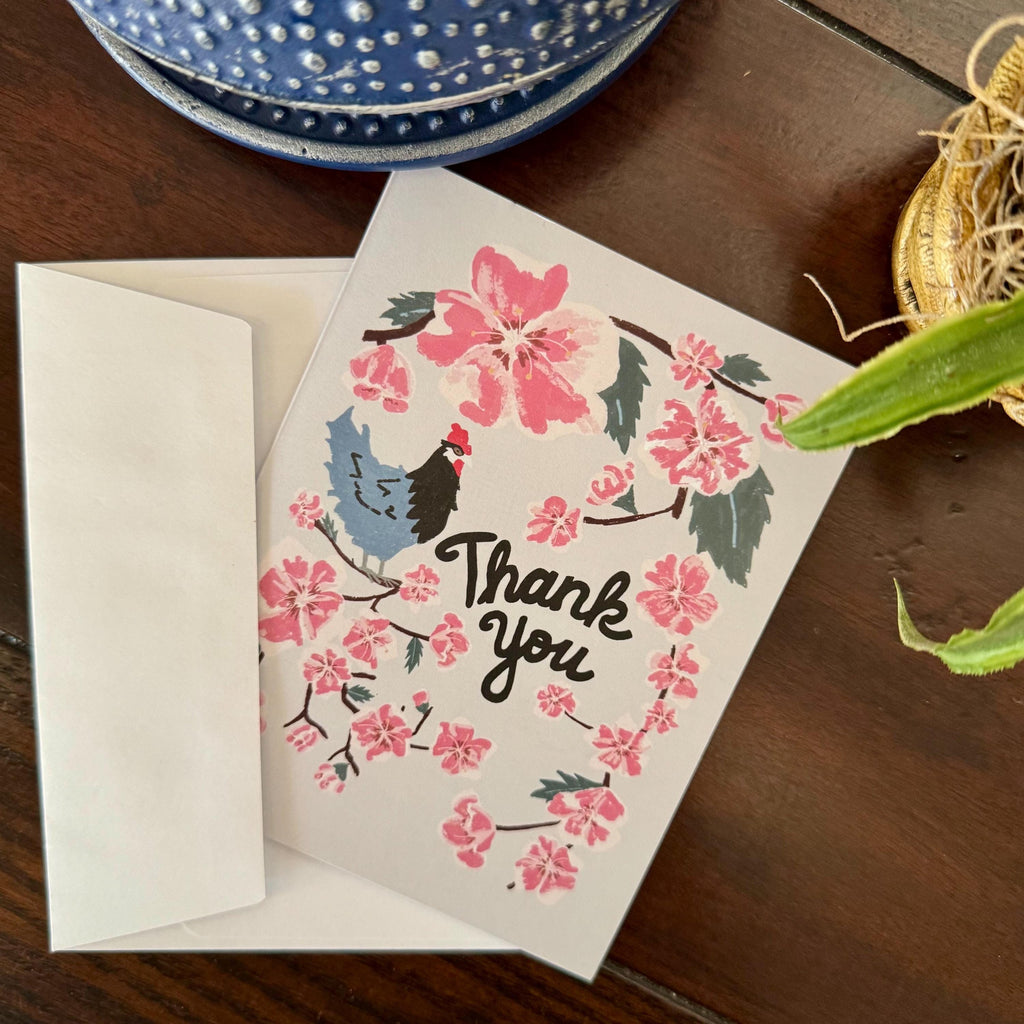 Delaware Blank Cards — Peach Blossom & Blue Hen (5 Pack)