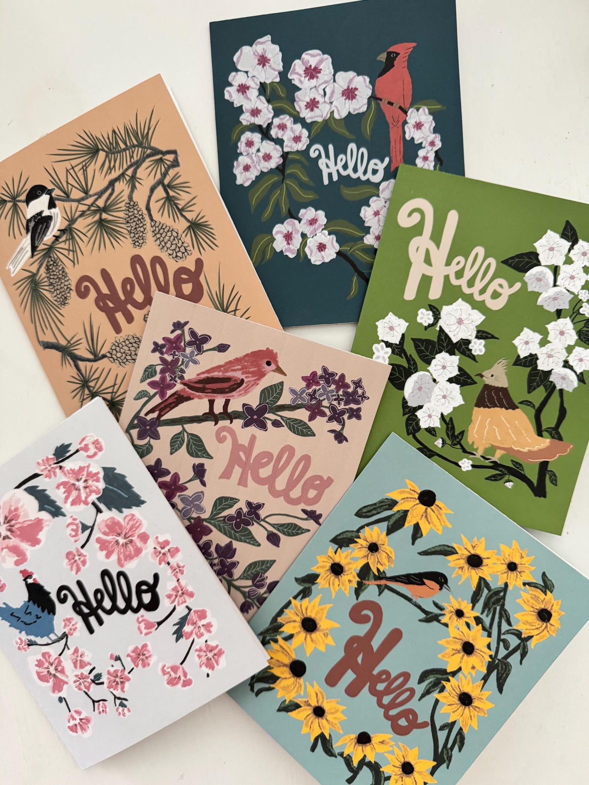 Delaware Blank Cards — Peach Blossom & Blue Hen (5 Pack)
