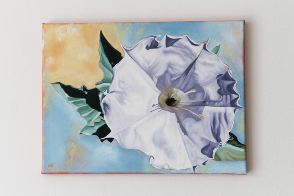 Original Sacred Datura Painting — Oil On Canvas (11x16)