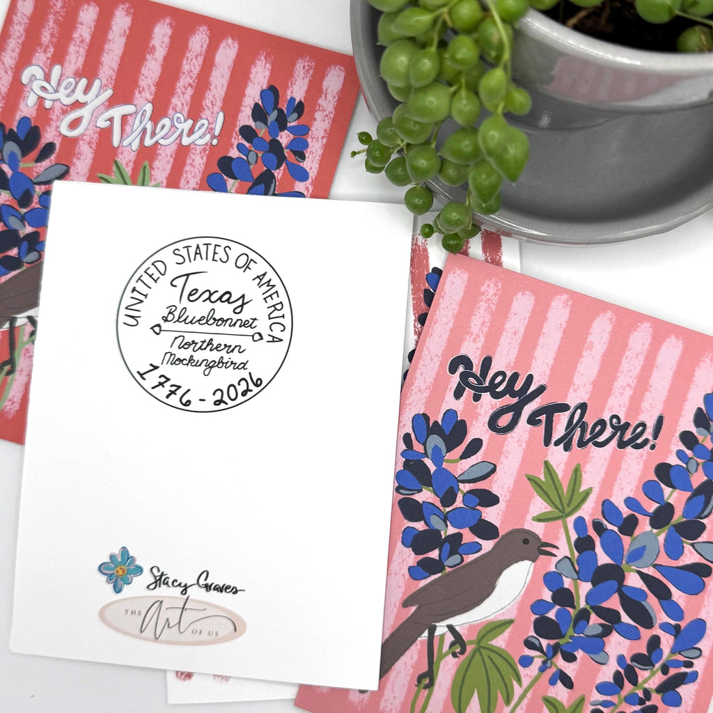 Texas Southern Preppy Note Cards · Bluebonnet & Mockingbird