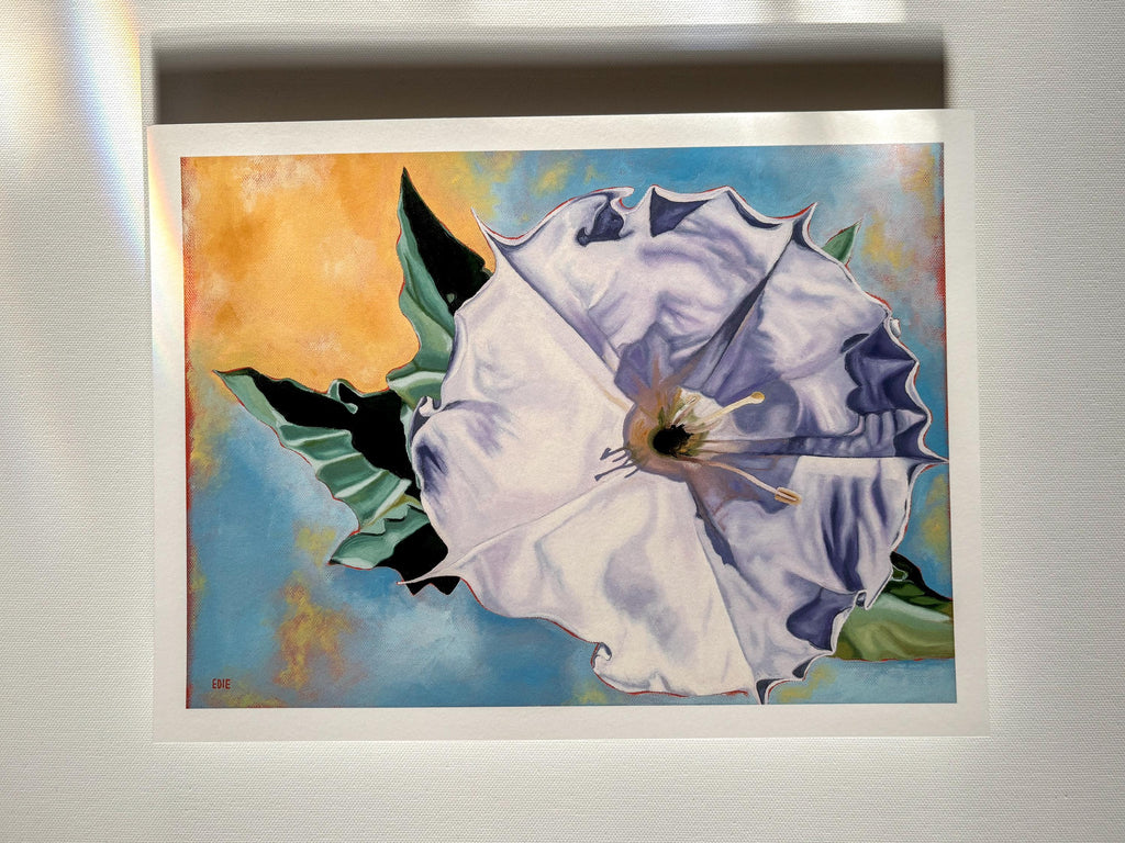 Sacred Datura Flower Giclée Print — Zion National Park wildflower