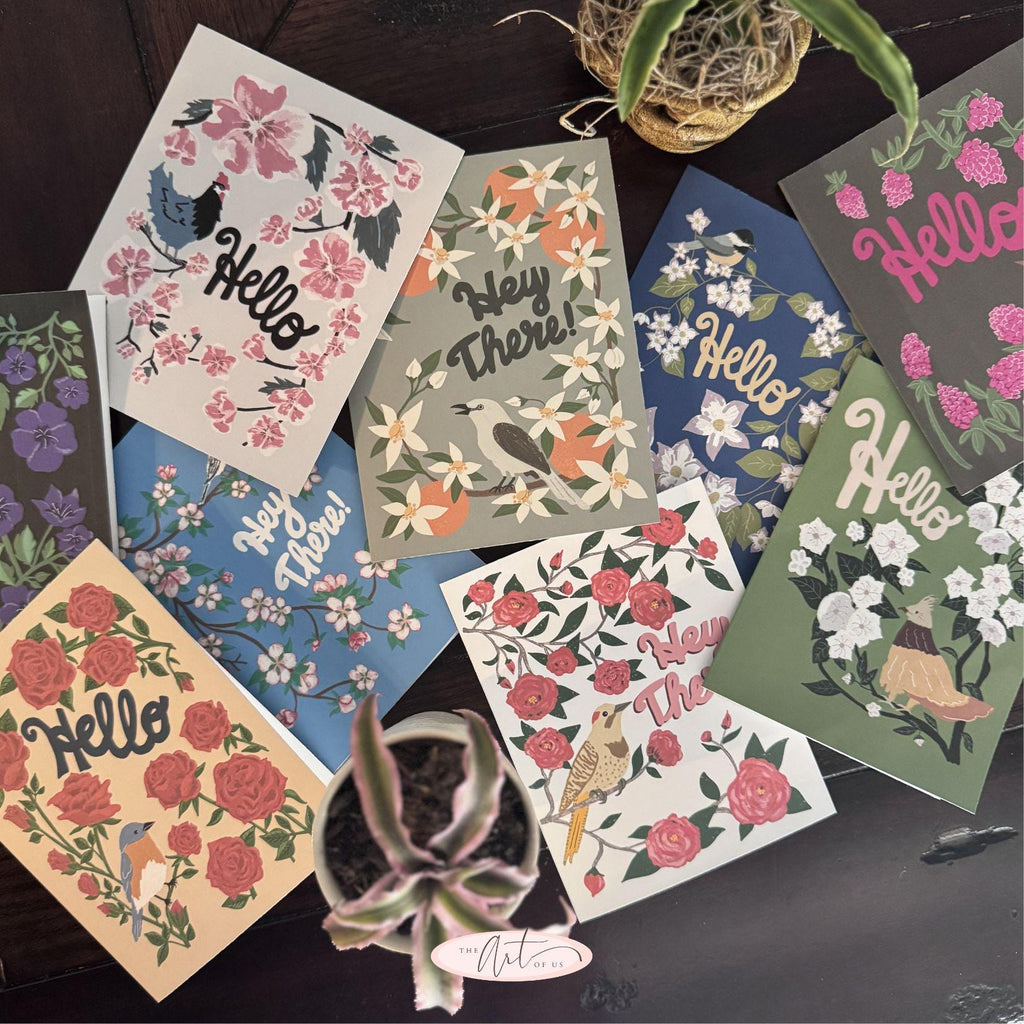 Northeast States Flower & Bird Card Collection — 12-Card Set