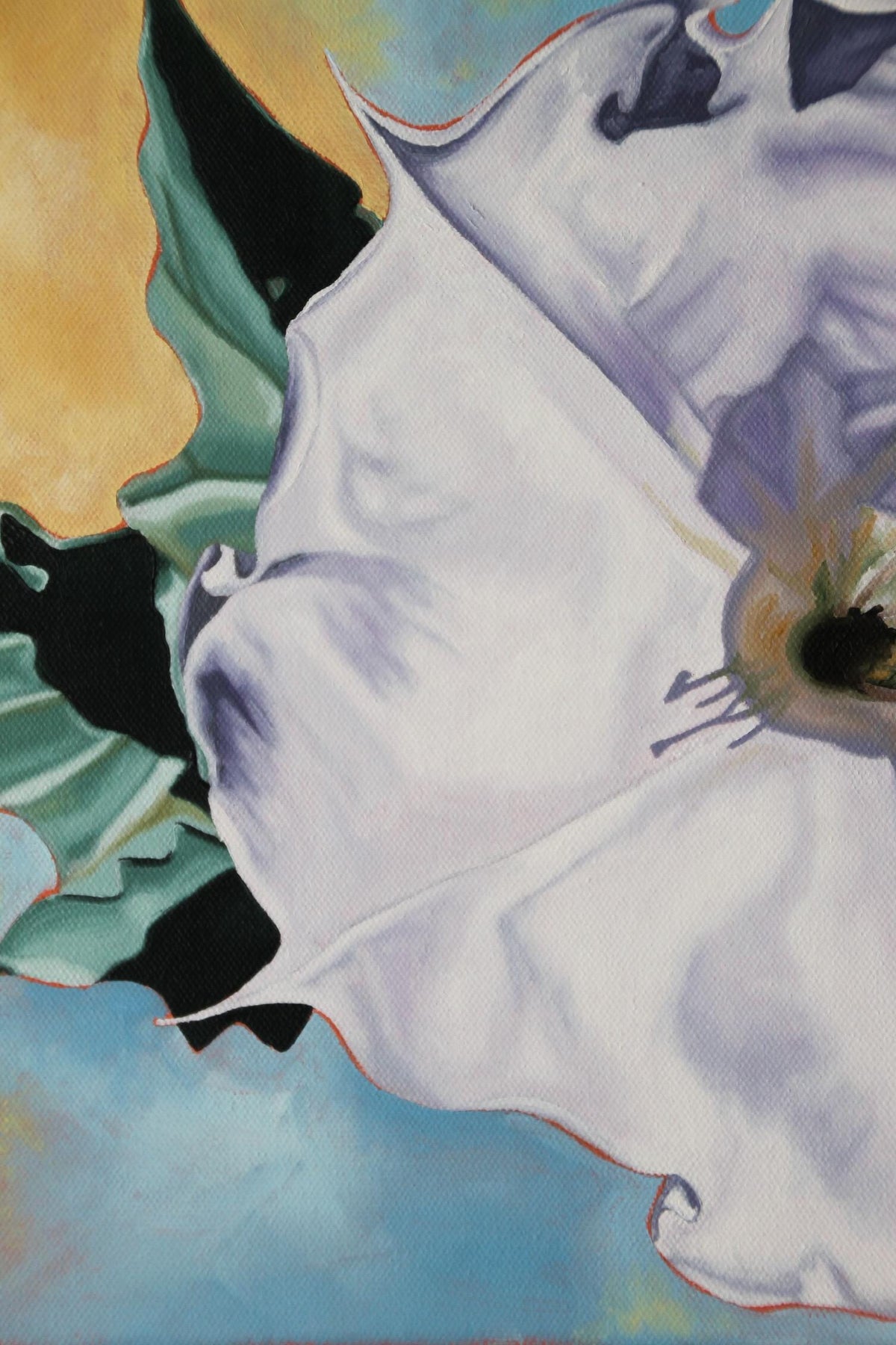 Original Sacred Datura Painting — Oil On Canvas (11x16)